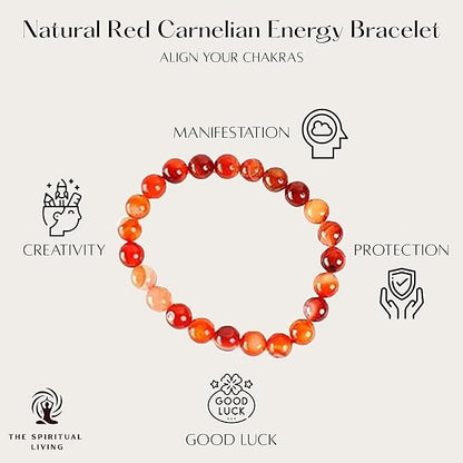 Natural Red Carnelian Bracelet