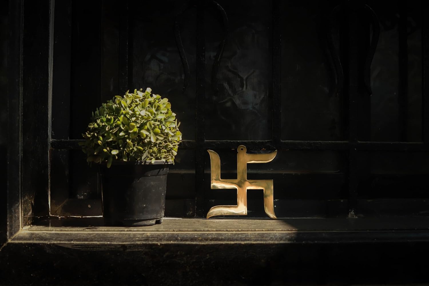 Brass Swastik - 4 Inch