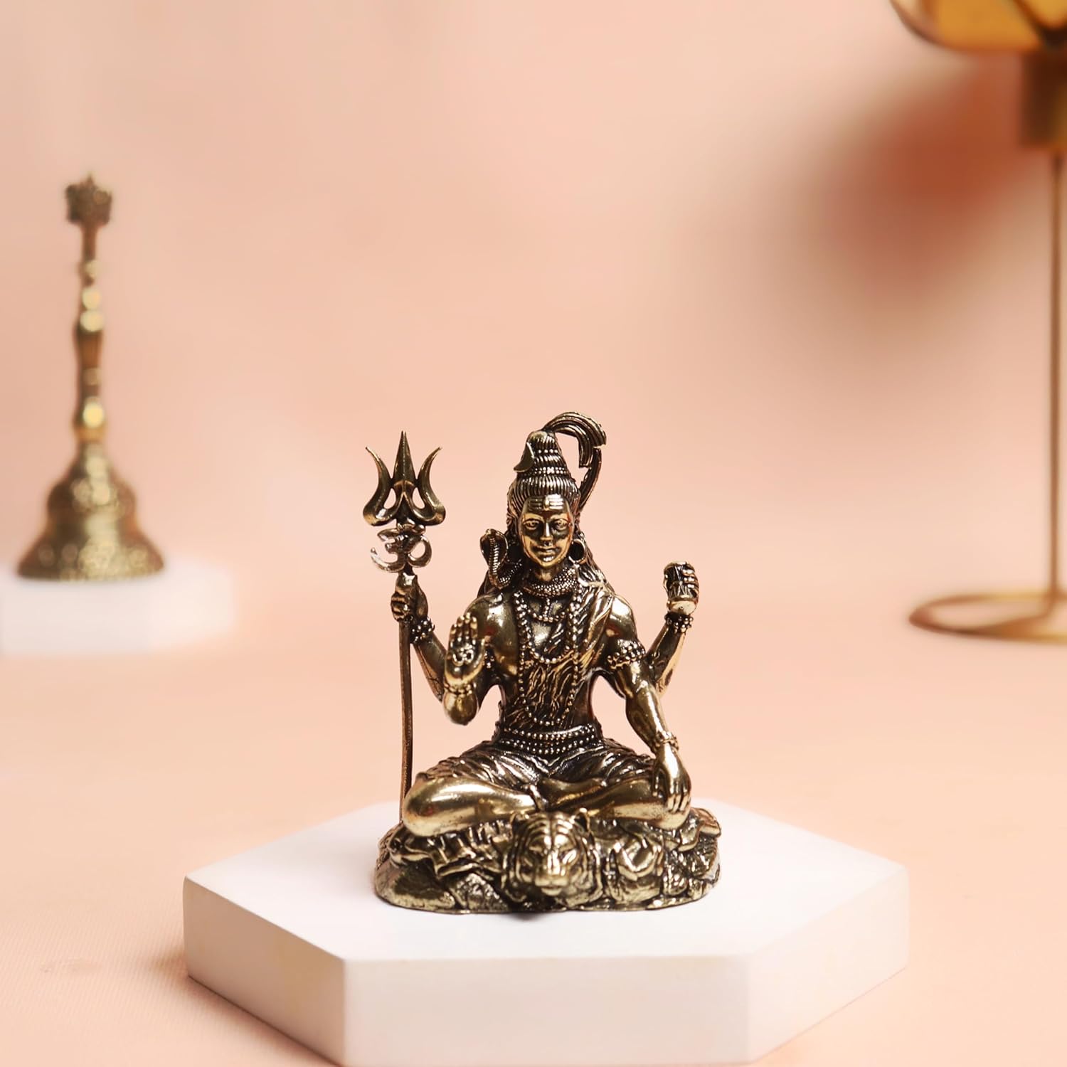 Brass Lord Shiva | 3 Inch | Bholenath Murti | ॐ शिवाय नमस्तुभ्यं |