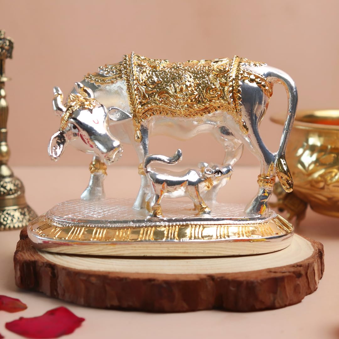 Kamdhenu Cow with Calf Ido - 4 Inch