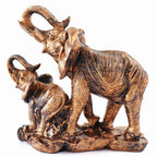 Elephant and Baby Show Piece | 5 Inch |Decorative Gift Items for Home | Office Desktop | Living Room | Feng Shui | Small |