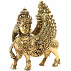Kamdhenu Cow with Wings | 2.5 Inch | Brass Cow Sculpture |