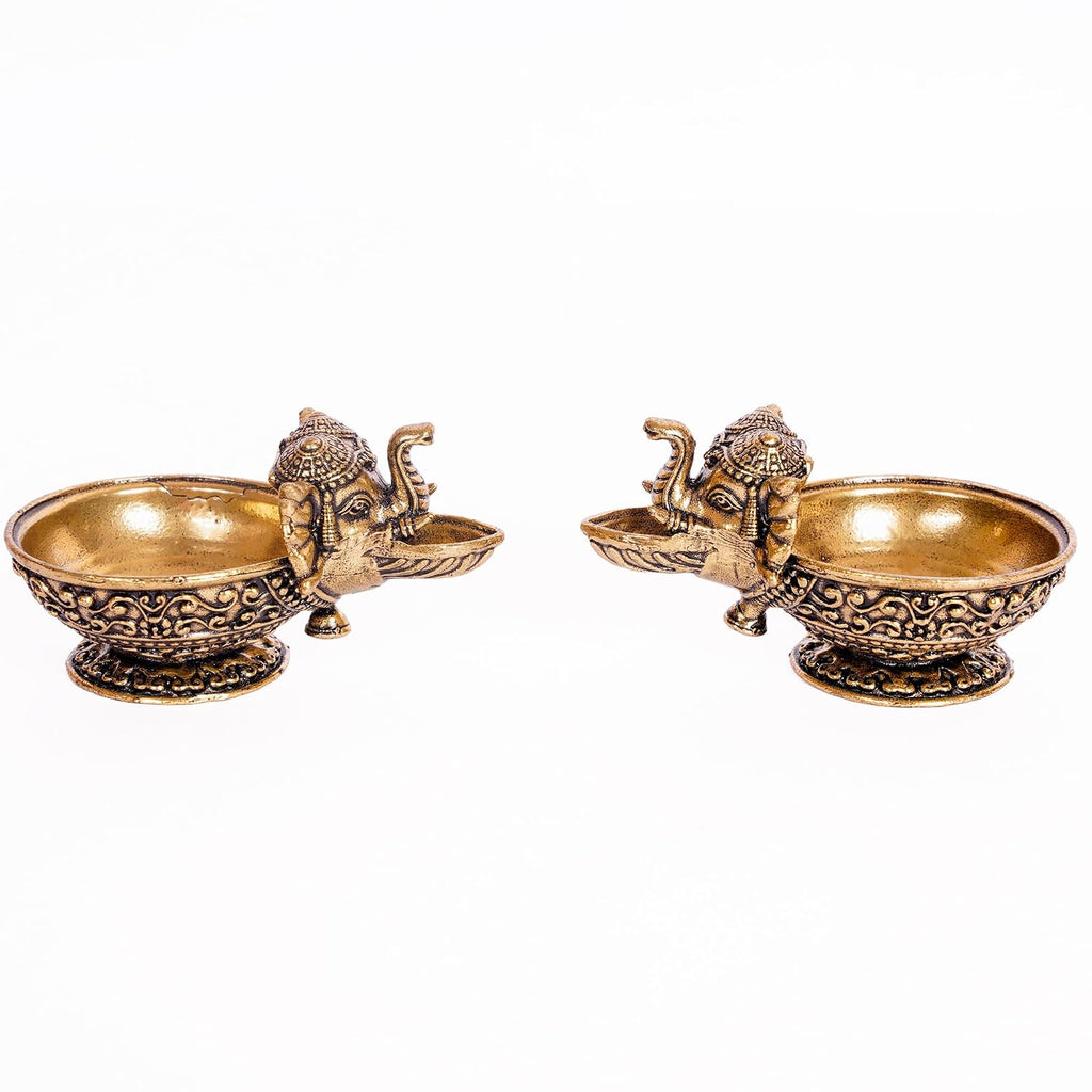 Small Elephant Diya | 2.25 Inch |  Kuthu Vilakku | Decoration Items for Home Decor | Diwali | Ideal for Gifting |