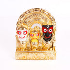 Small Gold Plated Jagannath Balabhadra Subhadra Idol | 2.5 Inch | Puri Jagannath murti | Car Dashboard | Pooja Room |