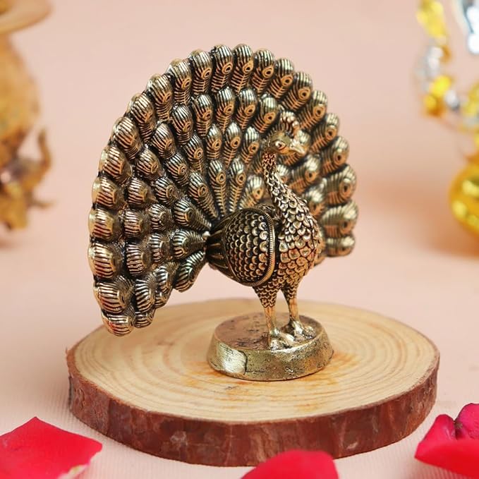 Brass Small Peacock Decoration Items - 2.75 Inch