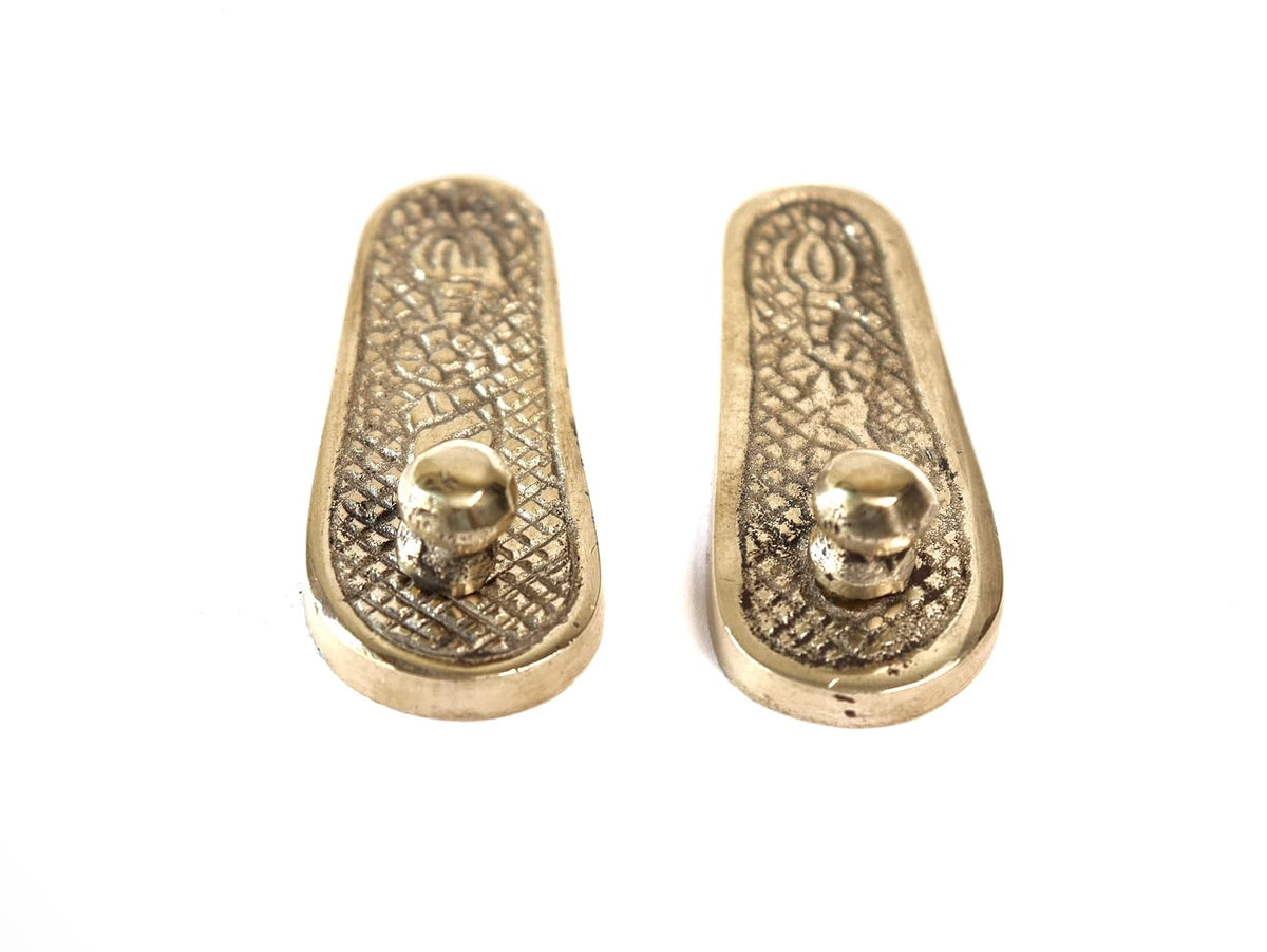Brass Laxmi Charan Paduka |  Size - 2.5 Inch | For Door Entrance | Laxmi Feet | Decorating Home & Puja Room |