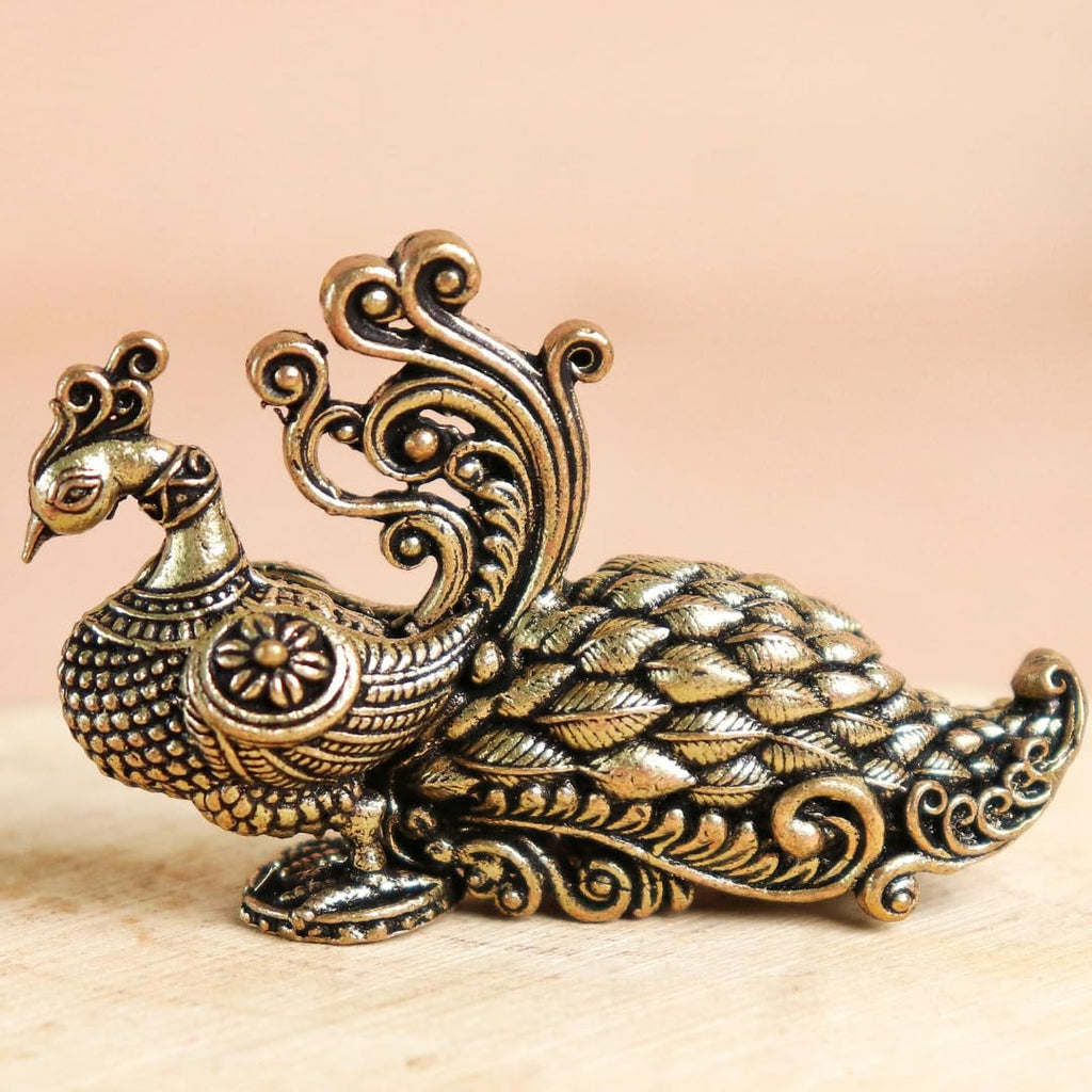 Brass Finecrafted Small Peacock Decoration Items | 2.5 Inch |
