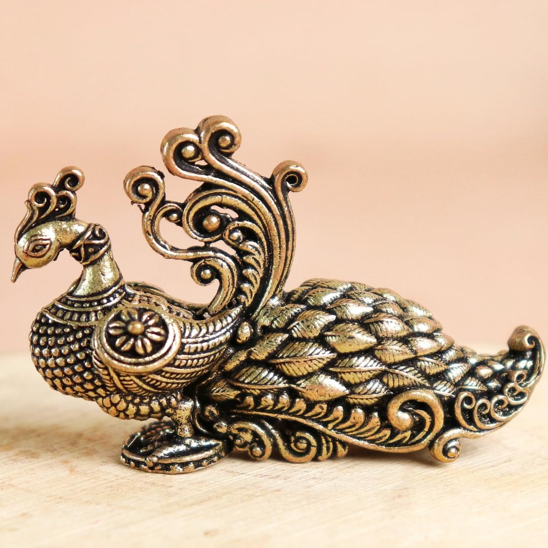 Brass Finecrafted Small Peacock Decoration Items | 2.5 Inch |