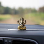 Brass Ganesh Idol for Home Decor - 2 Inch