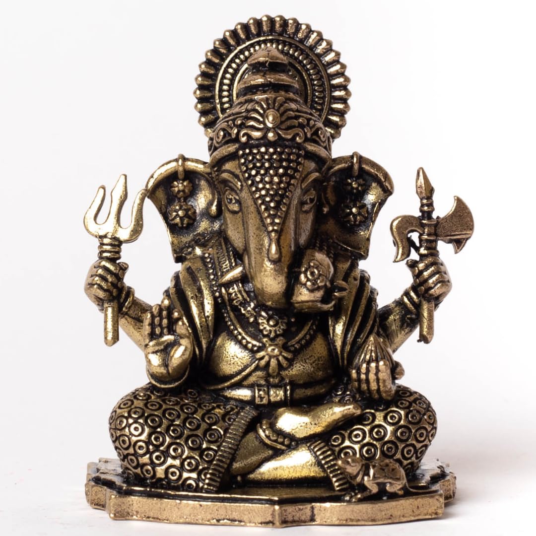 Brass Ganpati Idol for Home - 2 Inch