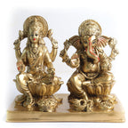 Laxmi Ganesh Pair Murti | 6.5 Inch | Idol | Statue | Showpiece | Decoration Items for Home Decor Mandir | Temple | Housewarming Gifts