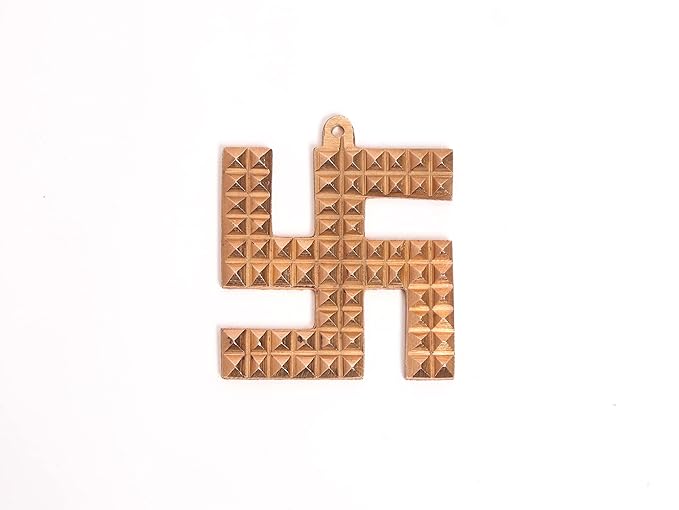 Copper Swastik Pyramid - 3 Inch