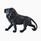 Resin Lion Showpiece for Home Decor | 4 Inch | Vastu | Figurine | Black | Statue |