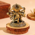 Brass Panchmukhi Hanuman Ji Idol - 3 Inch