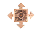 Copper Four Direction Arrow with Swastik Plate