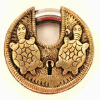Brass Turtle Design Lock and Keys for Home - 3 Inch