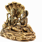 Brass Vishnu Laxmi on Sheshnag Idol | 2 Inch