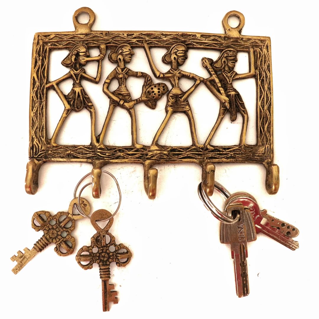 Brass Key Holder for Home - 6 Inch