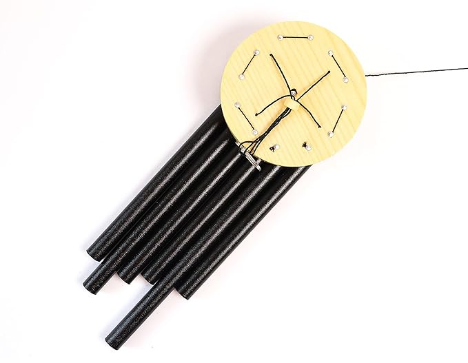 Black & Beige Windchimes - 6 Pipes