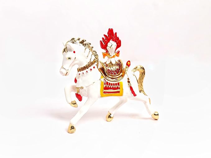 Bejeweled Wish-Fulfilling Horse Carrying Jewel Trinket Box 3.5 Inch