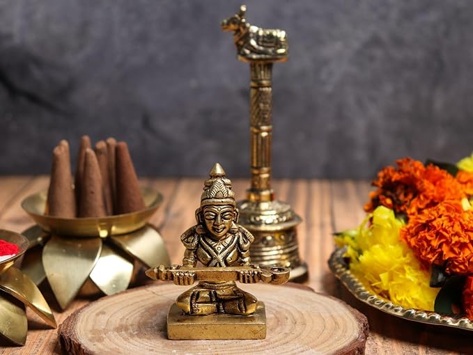 Brass Maa Annapurani Ji Idol - 3 Inch