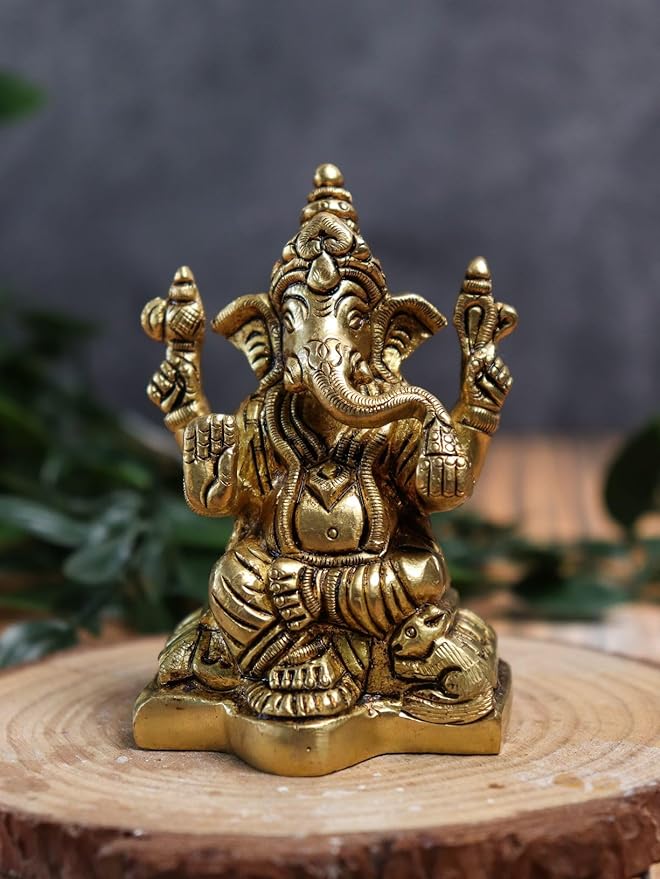 Lord Ganesh Ji Idol (Brass ) 3 INCH