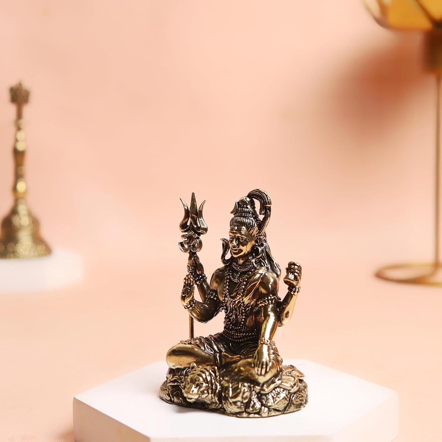 Brass Lord Shiva | 3 Inch | Bholenath Murti | ॐ शिवाय नमस्तुभ्यं |