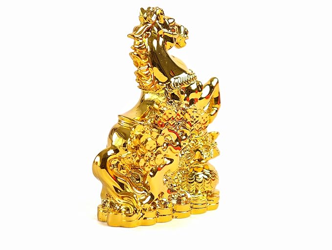 Golden Finish Jumping Horse Statue 4 INCH