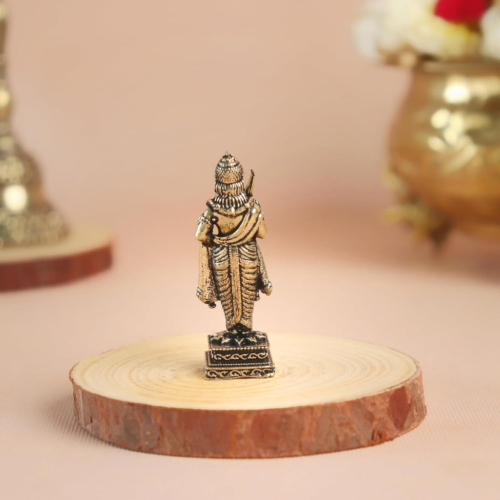 Miniature Murugan God Idol Brass | 2 Inch | Kartikeya Idol Small | Karthikeyan |