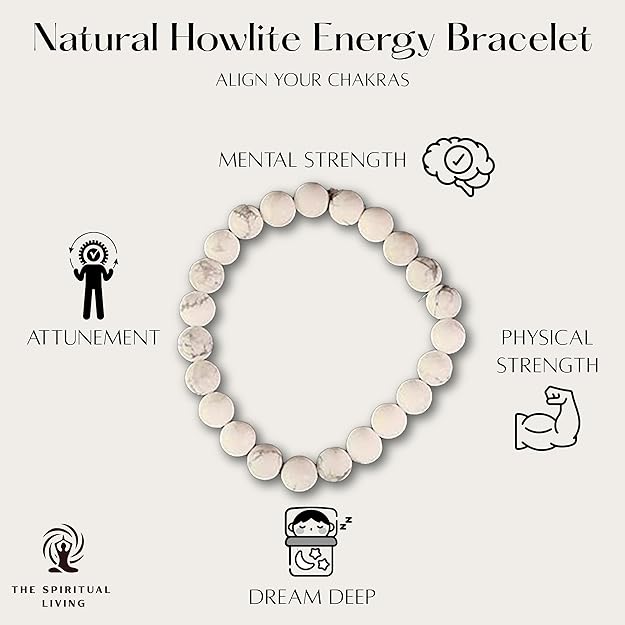 Natural  Howlite Bracelet