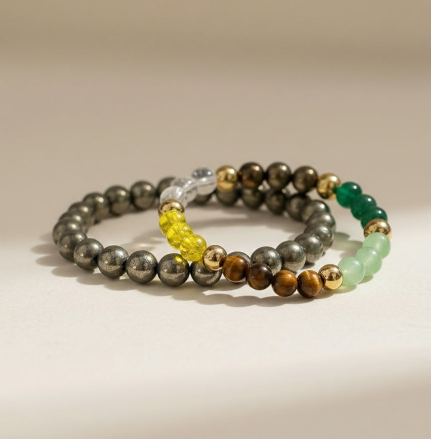 Dhan Yog & Pyrite Bracelet Wealth Combo