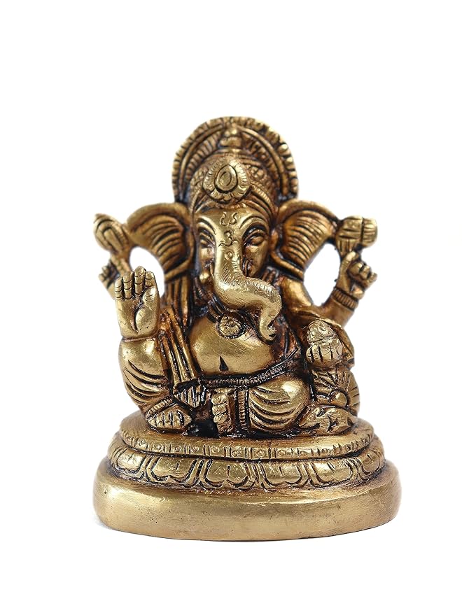 Lord Ganesh Ji Idol (Brass ) 3.25 INCH