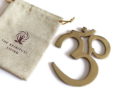 Pure Brass Om Wall Decor (5.5 Inch)