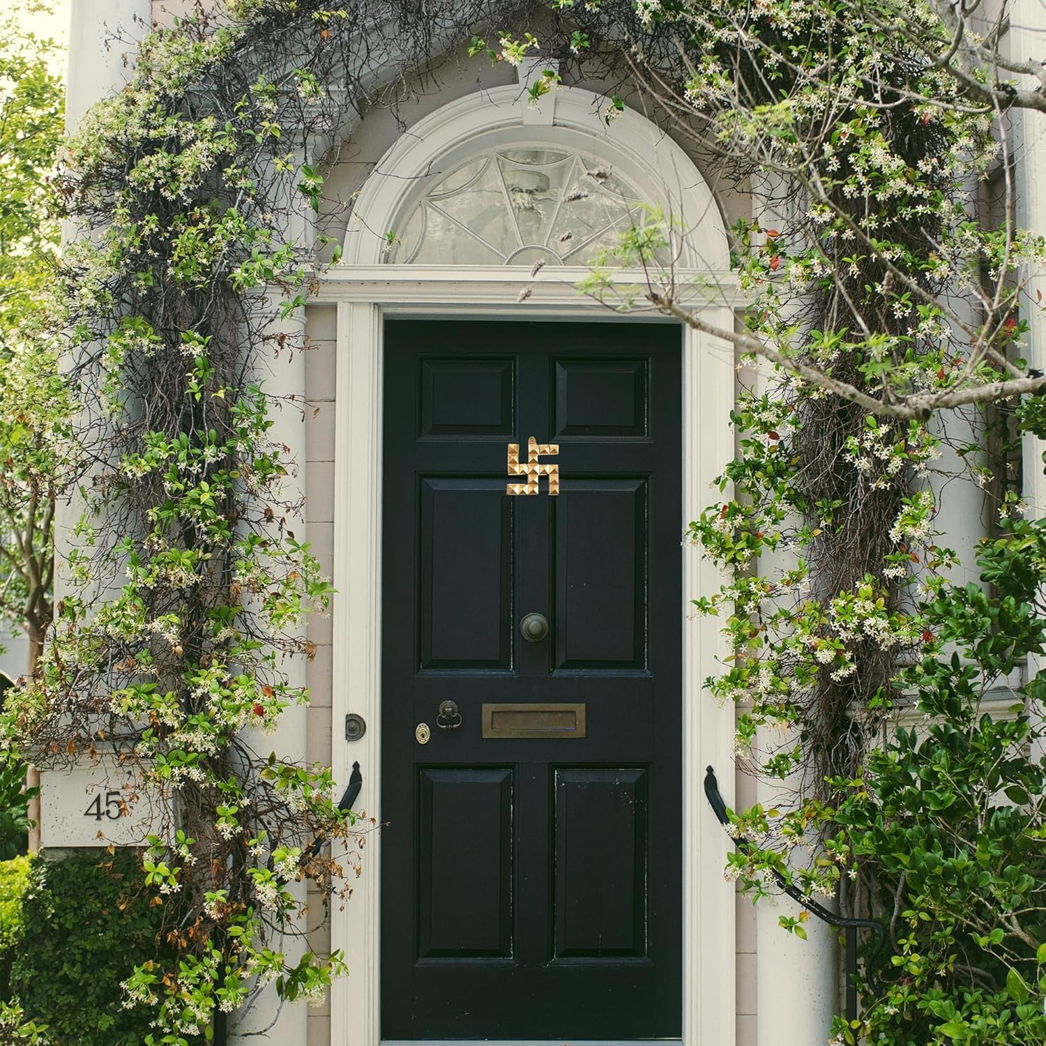 Brass Swastik for Door Entrance - 4 INCH