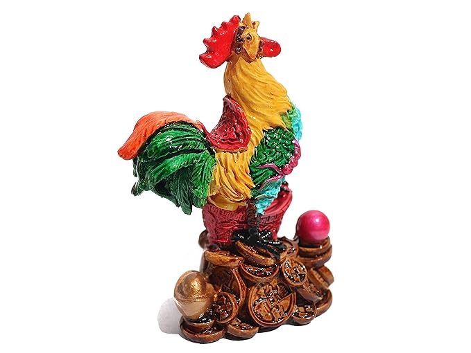 Wishfulfilling Multicolor Rooster Figurine