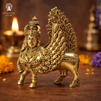 Kamdhenu Cow with Wings | 2.5 Inch | Brass Cow Sculpture |