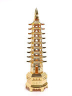 Gold Finish Education Pagoda Metal Tower 9 Layers