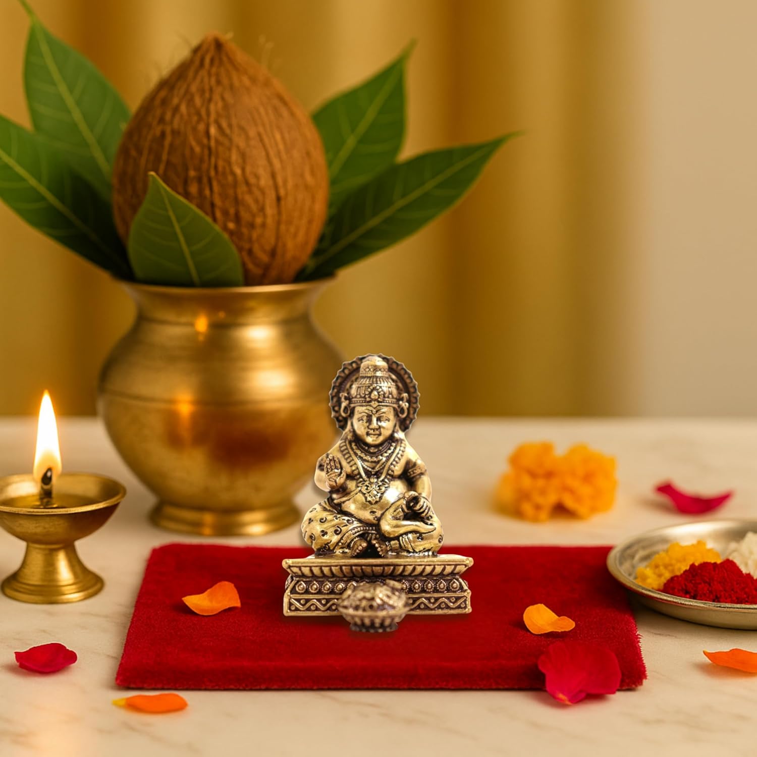Brass Kuber Murti - 2 Inch