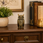 Owl Statue for Good Luck Brass | 4 Inch | Showpiece | Figurine | Pital Ka Ullu |