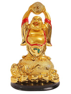 Golden Laughing Buddha for Money - 6.5 Inch
