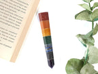Selenite Seven Chakra Stone Crystal Wand