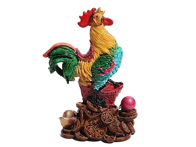 Wishfulfilling Multicolor Rooster Figurine