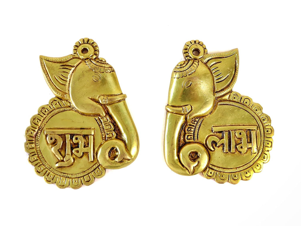 Shub Labh Hanging | 4 Inch - 480 Grams | Elephant Wall Hanging Decor |