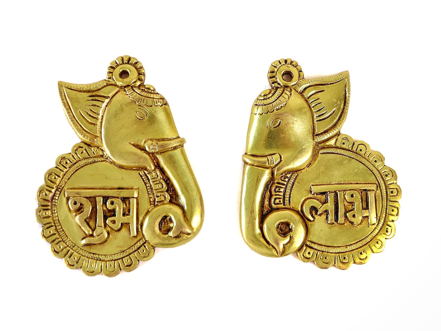 Shub Labh Hanging | 4 Inch - 480 Grams | Elephant Wall Hanging Decor |