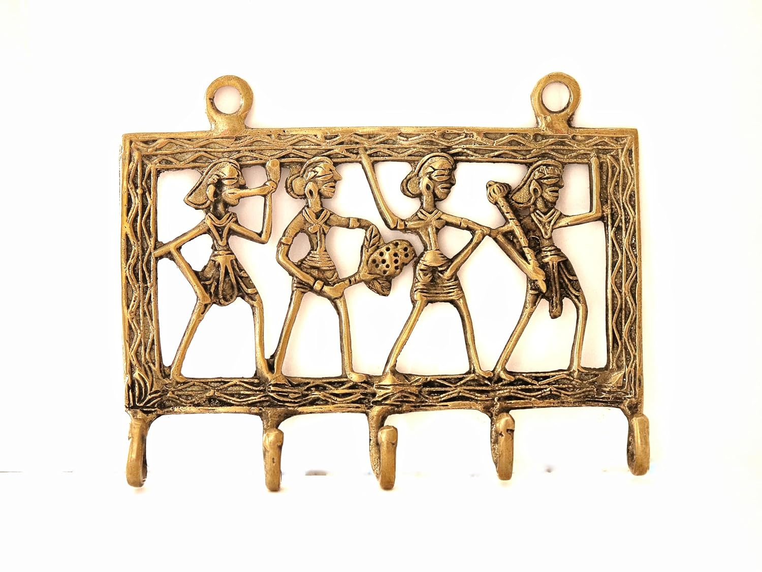 Brass Key Holder for Home - 6 Inch