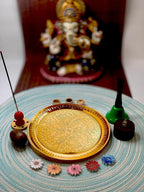 Pooja Aarti Thali (Brass) 8 inch