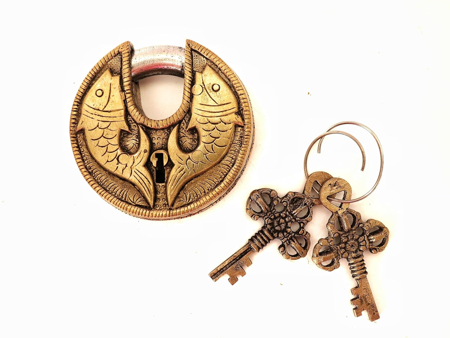 Brass Lock and Keys for Home - 3 INCH