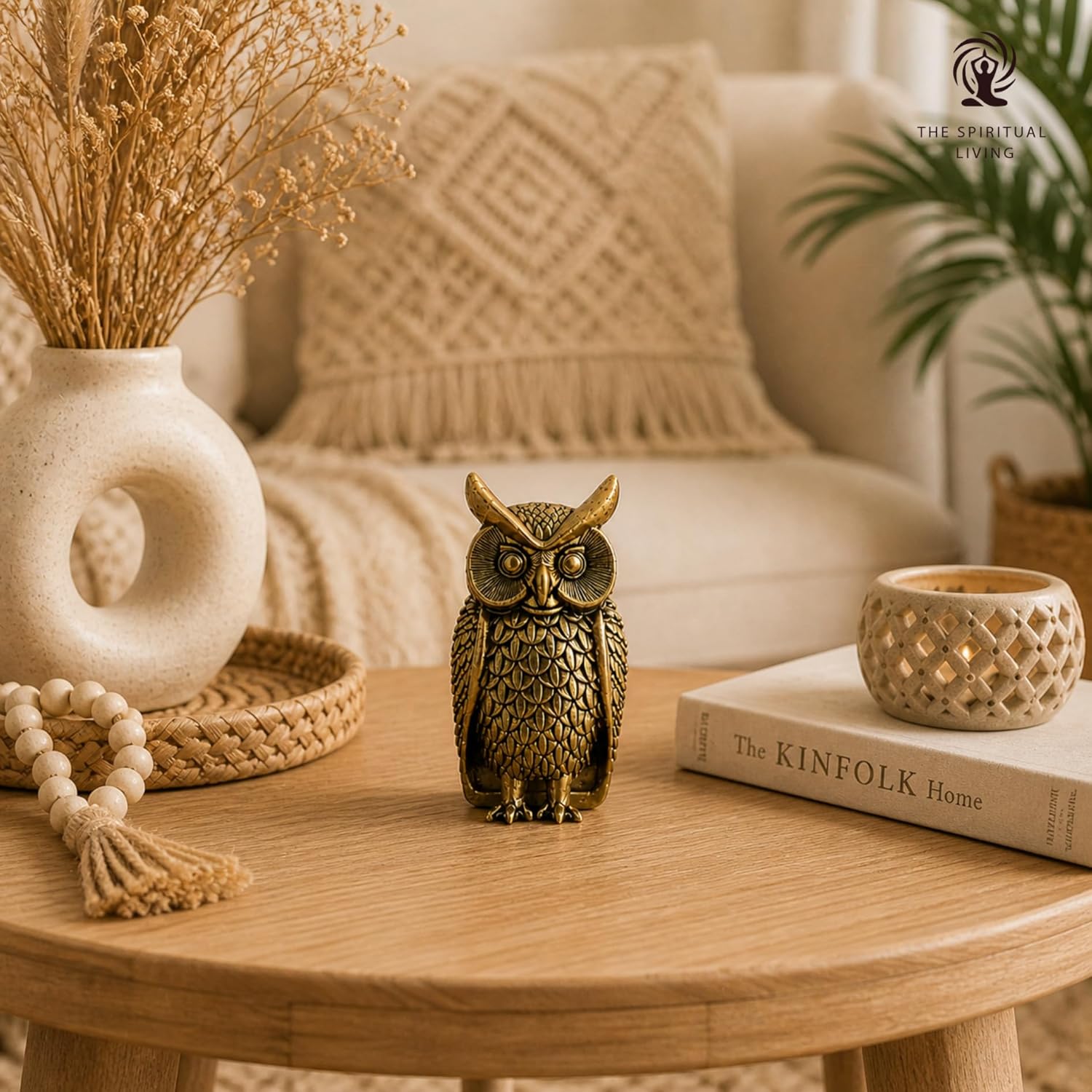 Brass Owl Statue for Good Luck - 3 Inch | Idol for Home Decor | Showpiece |