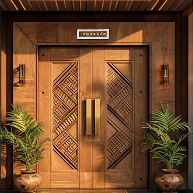 Jain Asthamangal Natural Wood Frame
