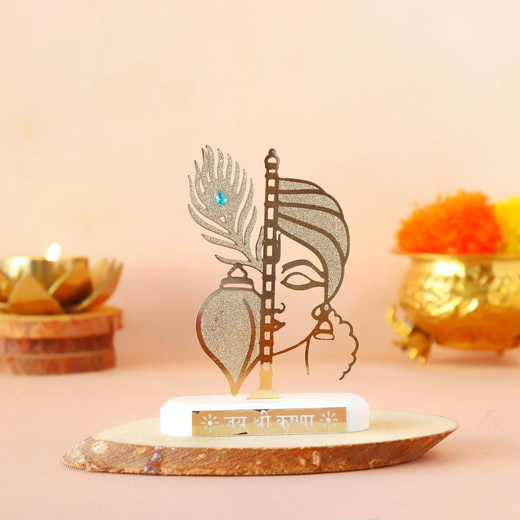 Krishna Statue | 4.5 Inch | Home Decor |  | Murli Flute | हरे कृष्ण |